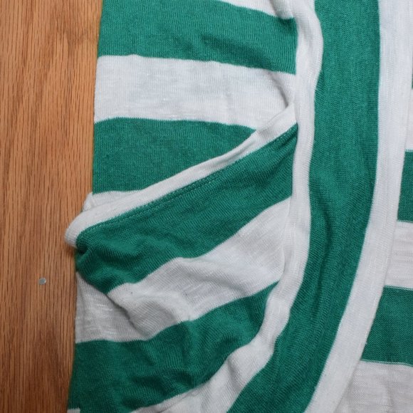 Short-Sleeve Striped Open Cardigan in Women's S - Picture 4 of 6